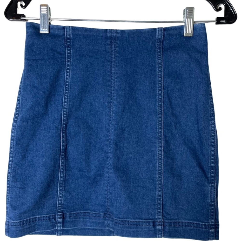 Free People Denim Mini Skirt